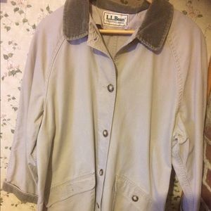 LL Bean denim barn coat